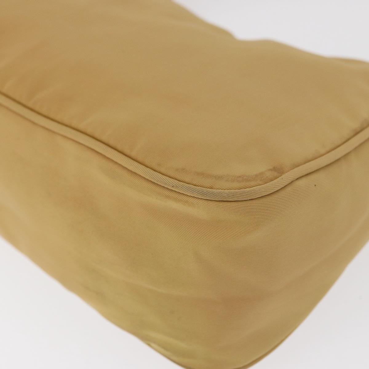 Prada PRADA Hand Bag Nylon Beige Authentic 163348