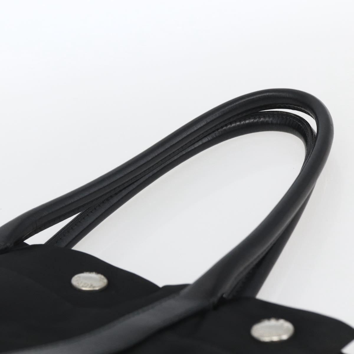 Prada PRADA Hand Bag Nylon Black Silver Authentic 153784
