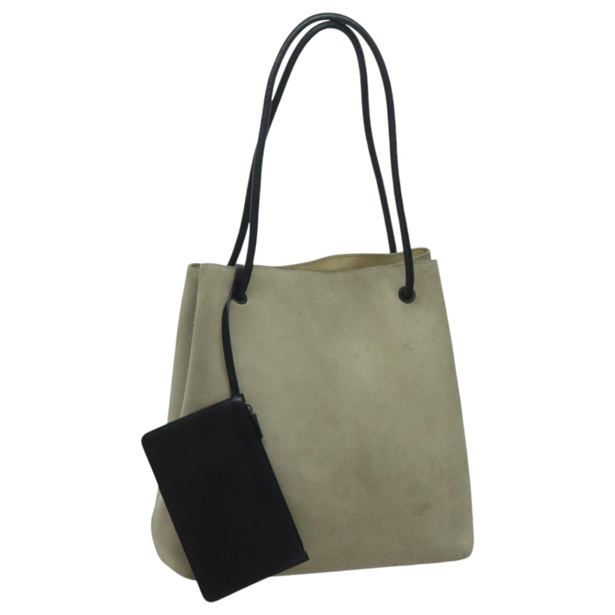 Gucci GUCCI Shoulder Bag Suede Beige 101341 Authentic 96679