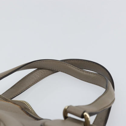 Gucci GUCCI Soho Hand Bag Leather Gray Gold 282307 Authentic 156415
