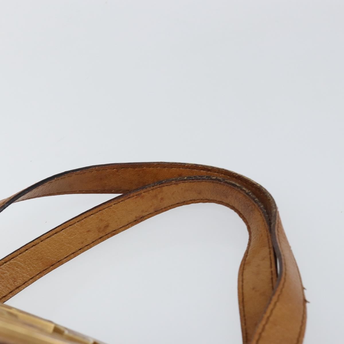 Gucci GUCCI Interlocking Hand Bag Leather Brown Gold 121551 Authentic ep11723