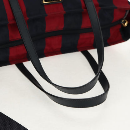 Prada PRADA Tote Bag Nylon 2way Red Navy gold Authentic 158700
