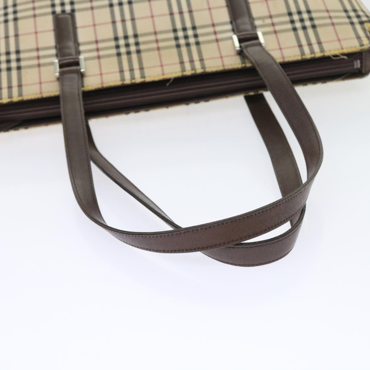 Burberry BURBERRY Nova Check Tote Bag Canvas Beige Authentic 56398