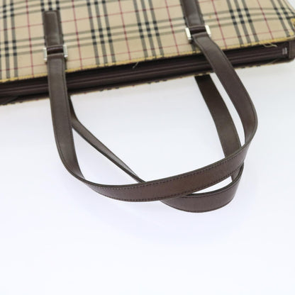 Burberry BURBERRY Nova Check Tote Bag Canvas Beige Authentic 56398