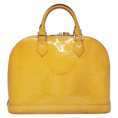 Louis Vuitton LOUIS VUITTON Monogram Vernis Alma PM Hand Bag Citrin M90101 LV Authentic EC497