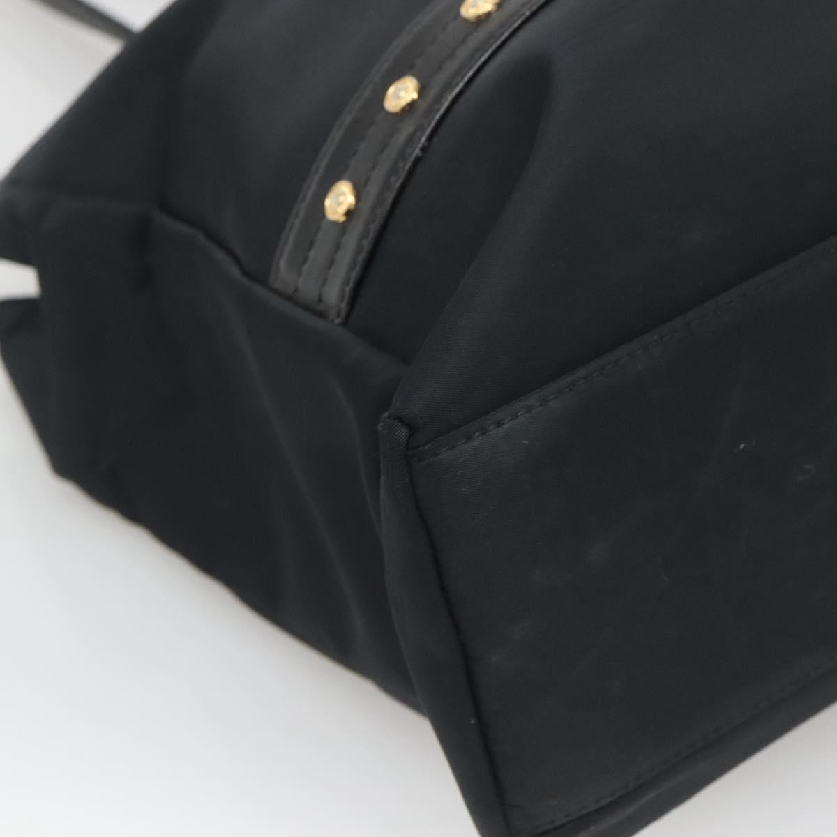 Gianni Versace Gianni Versace Tote Bag Nylon Black Gold Authentic bs25747