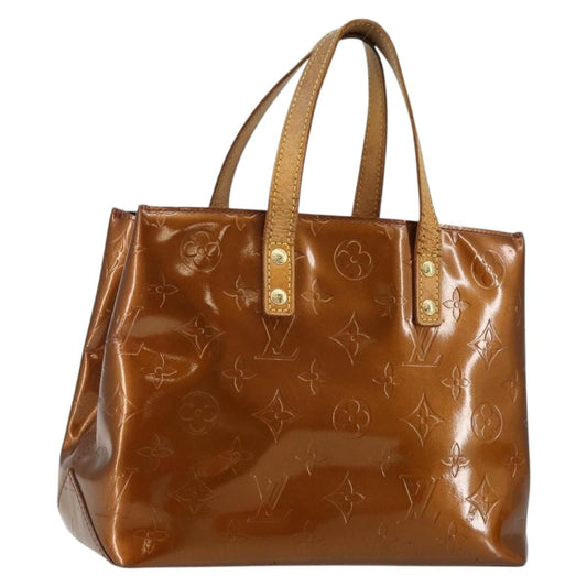 Louis Vuitton LOUIS VUITTON Monogram Vernis Reade PM Hand Bag Bronze M91146 LV Authentic BA6257