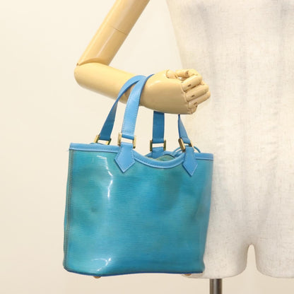 Louis Vuitton LOUIS VUITTON Epi Plage Mini Lagoon Bay Hand Bag Blue M92472 LV Authentic ep10332