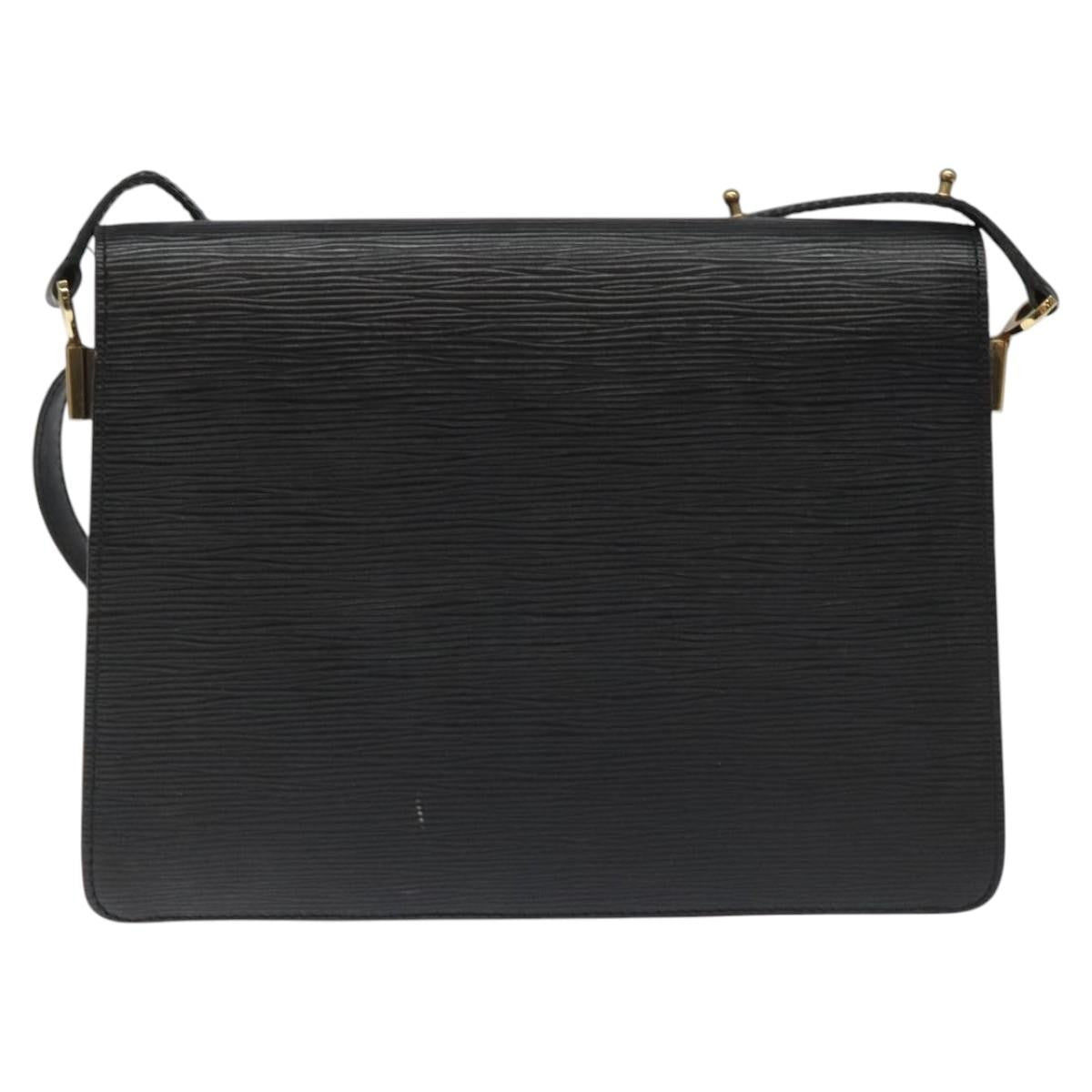 Louis Vuitton LOUIS VUITTON Epi Free Run Shoulder Bag Black M52402 LV Authentic 114385