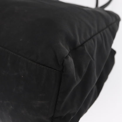 Prada PRADA Hand Bag Nylon Black Silver Authentic SW1923