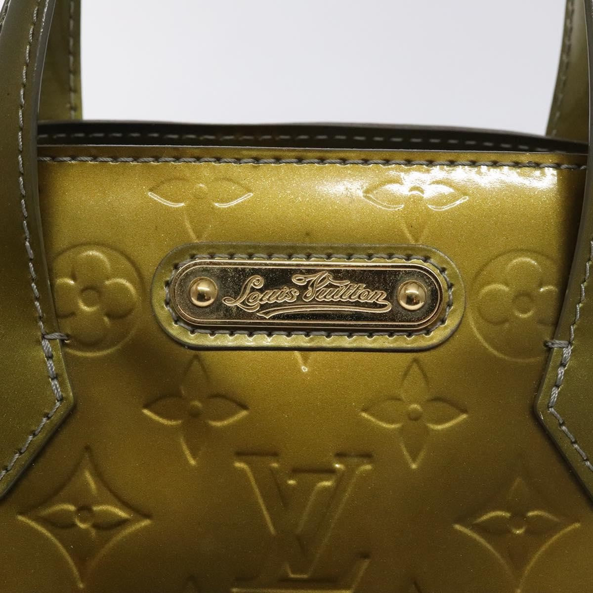 Louis Vuitton LOUIS VUITTON Monogram Vernis Wilshire PM Bag Gris Art Deco M91627 Authentic 129895