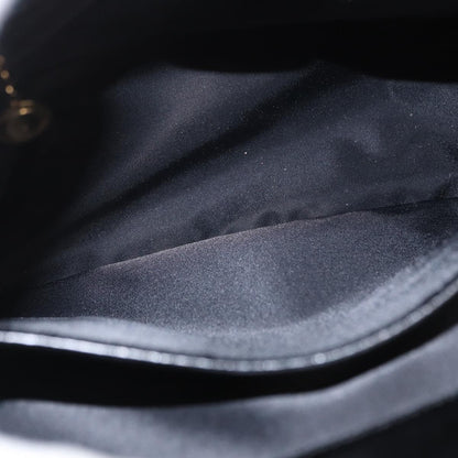 Gucci GUCCI Hand Bag Leather Black Gold Authentic BA9107
