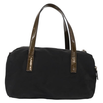 Prada PRADA Hand Bag Nylon Black Silver Authentic 153944
