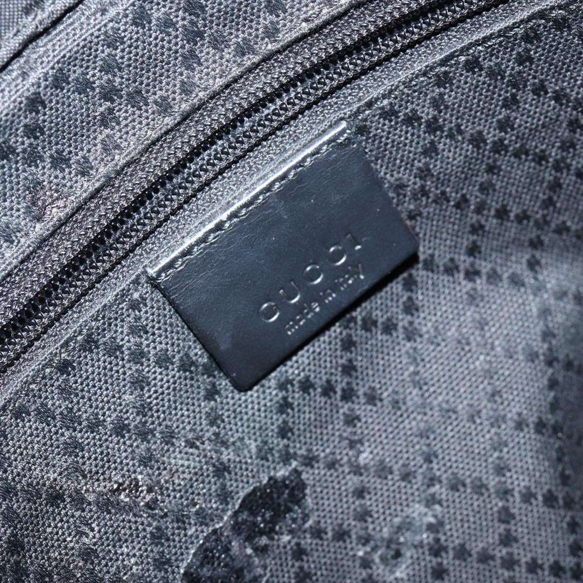 Gucci GUCCI Bamboo GG Canvas Hand Bag Black Silver 002 1010 3754 Authentic ep11357