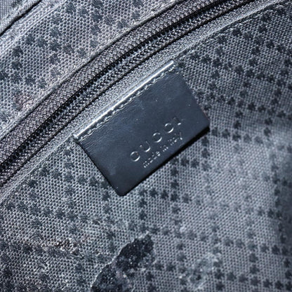 Gucci GUCCI Bamboo GG Canvas Hand Bag Black Silver 002 1010 3754 Authentic ep11357