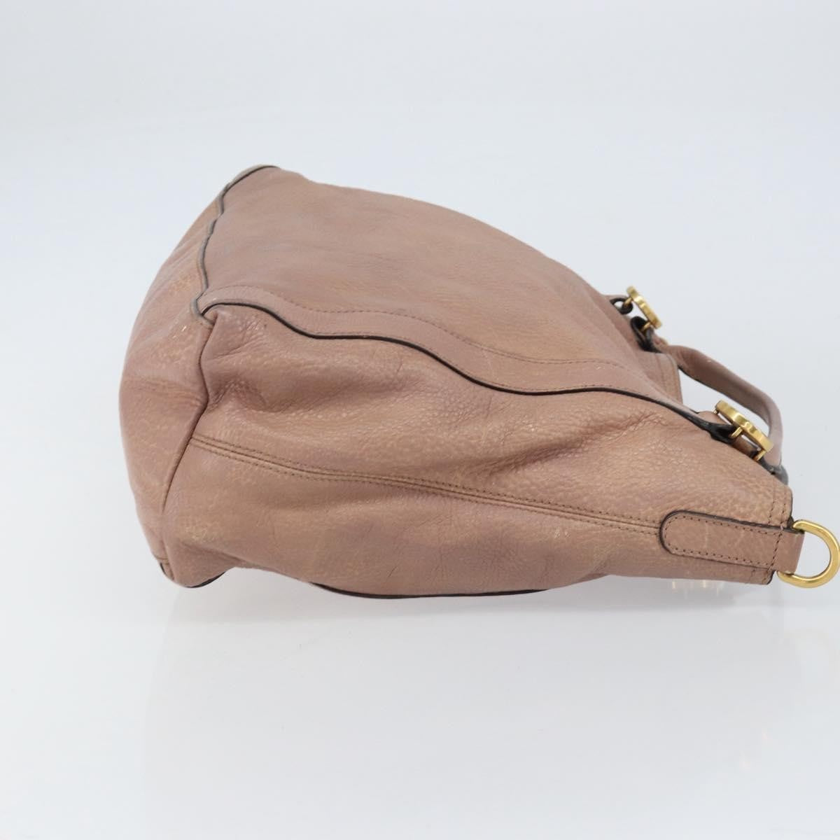 Gucci GUCCI Hand Bag Leather Pink Gold 323675 Authentic ka258