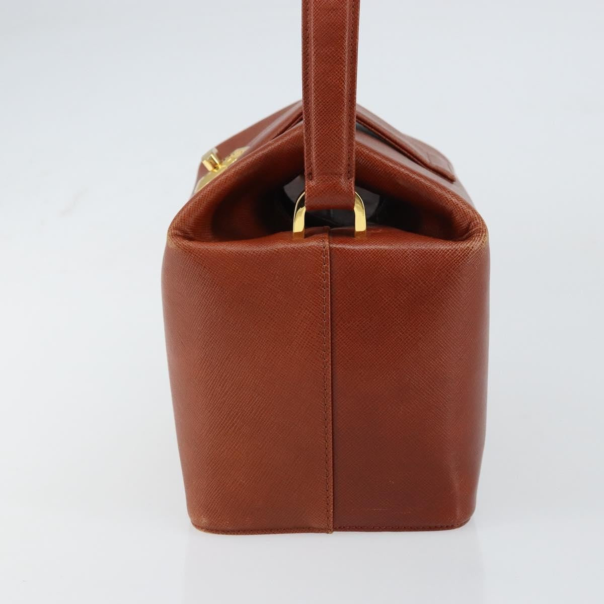 Givenchy GIVENCHY Hand Bag Leather Brown Gold Authentic 159082