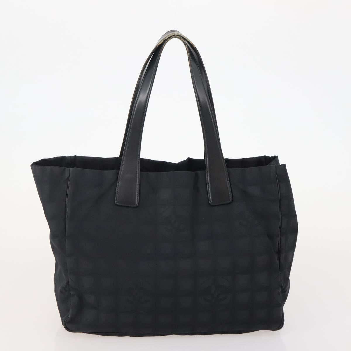 Chanel CHANEL New Travel line Tote Bag Nylon 3 Set Black CC Authentic BA12665