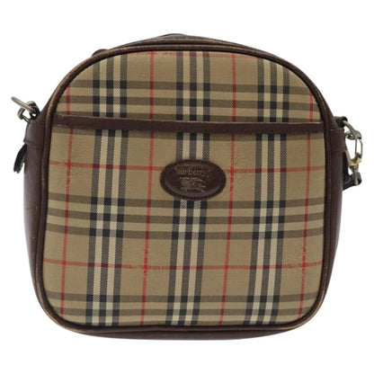 Burberrys Burberrys Nova Check Shoulder Bag Canvas Beige Gold Authentic BA1424