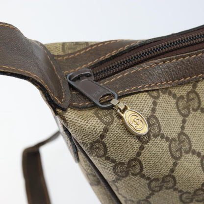 Gucci GUCCI Web Sherry Line GG Supreme Shoulder Bag PVC Beige Gold 010 378 Authentic 172377