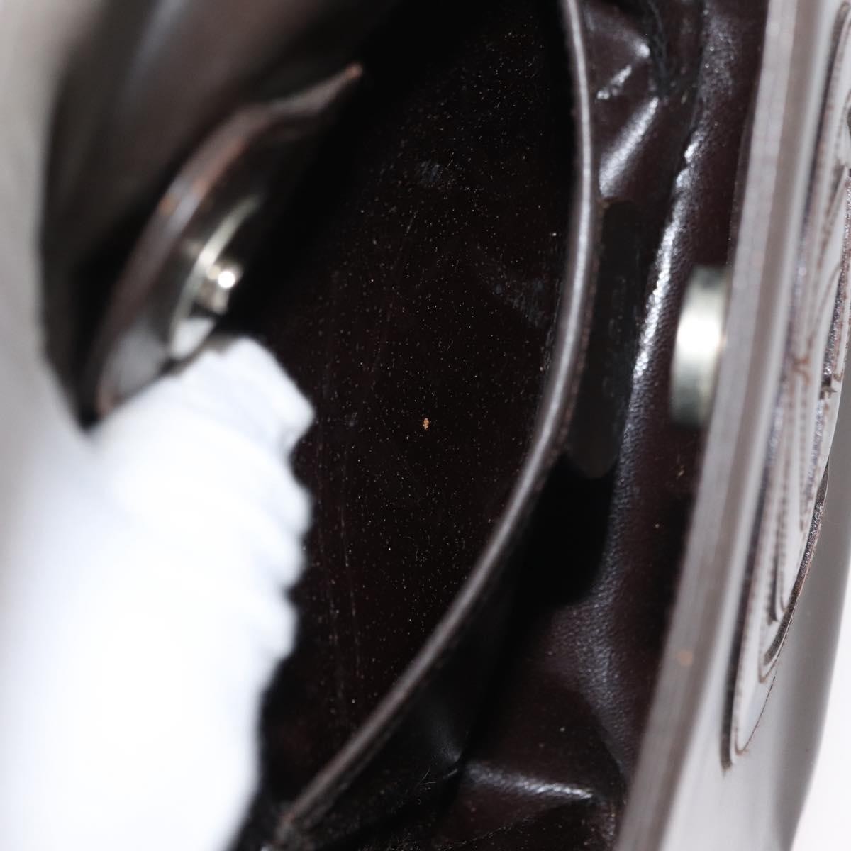Gucci GUCCI Hand Bag Patent leather Brown Authentic ar13416
