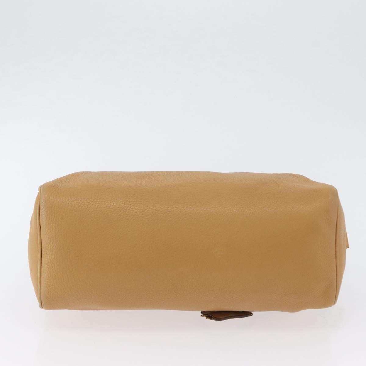 Prada PRADA Shoulder Bag Leather Brown Gold Authentic 172272