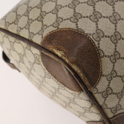 Gucci GUCCI GG Supreme Boston Bag PVC Beige Gold Authentic 175449