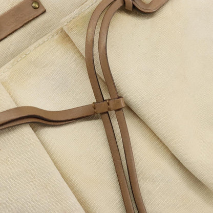 Gucci GUCCI Bamboo Hand Bag Canvas Ivory Gold 109138 Authentic 153356