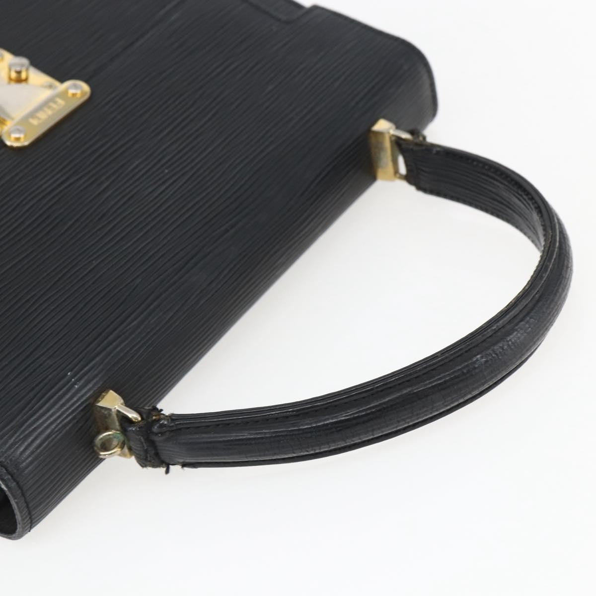 Fendi FENDI Hand Bag Leather Black Gold Authentic ka2601