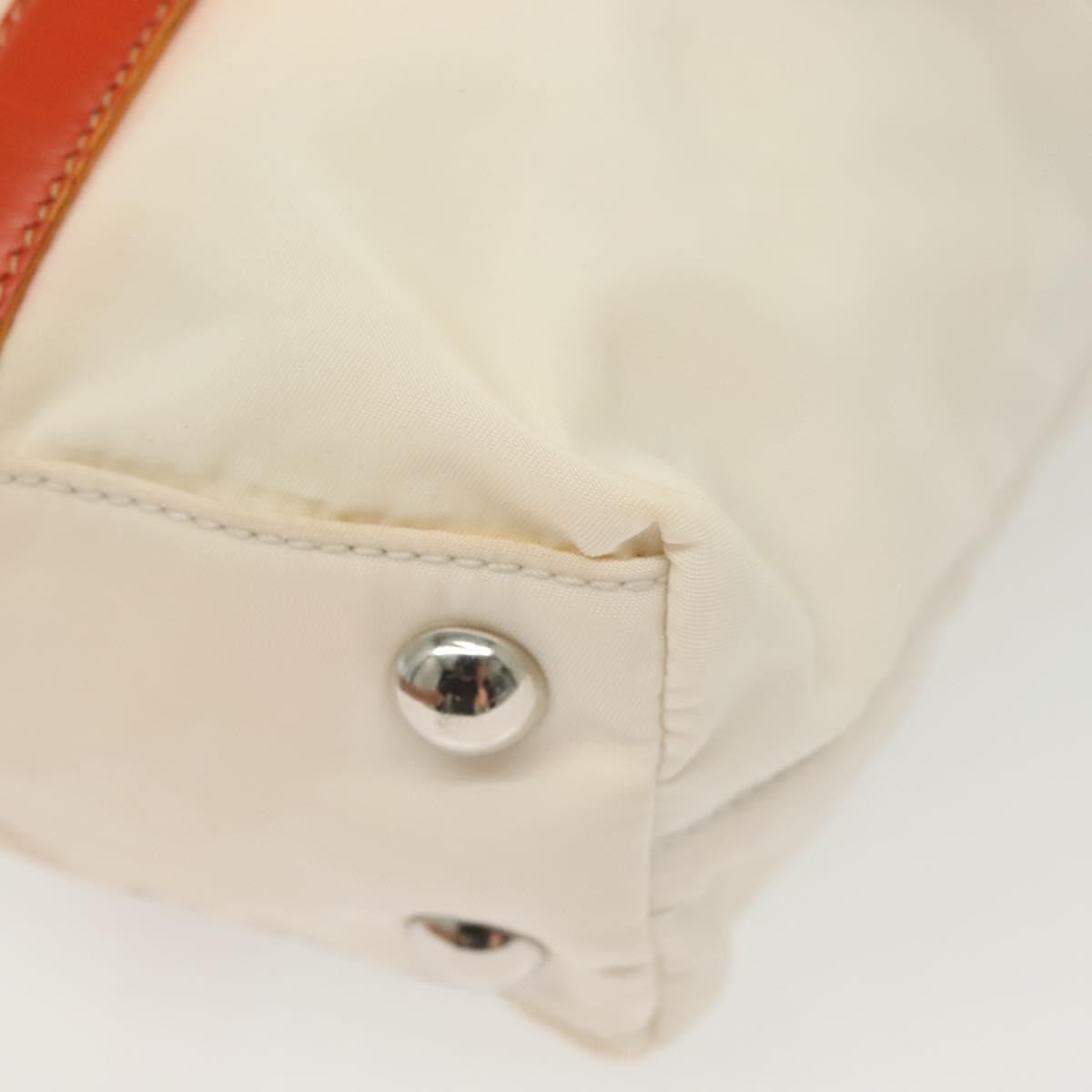 Prada PRADA Hand Bag Nylon 2way White Silver Authentic ti3400