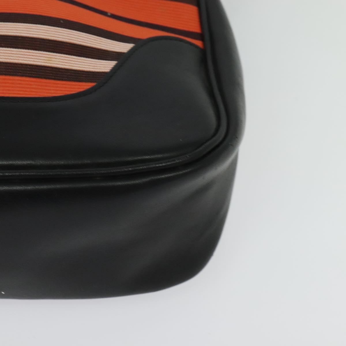 Burberry BURBERRY Blue Label Shoulder Bag Canvas Orange Silver Authentic 140671