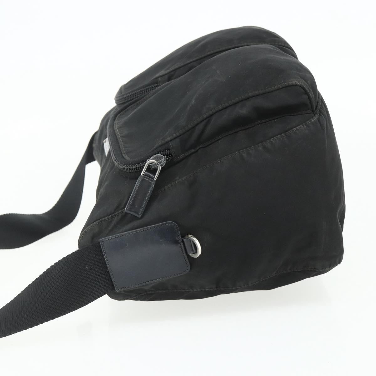 Prada PRADA Shoulder Bag Nylon Black Silver Authentic 175741