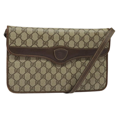 Gucci GUCCI GG Supreme Shoulder Bag PVC Beige Gold 004 904 0671 Authentic ep10822