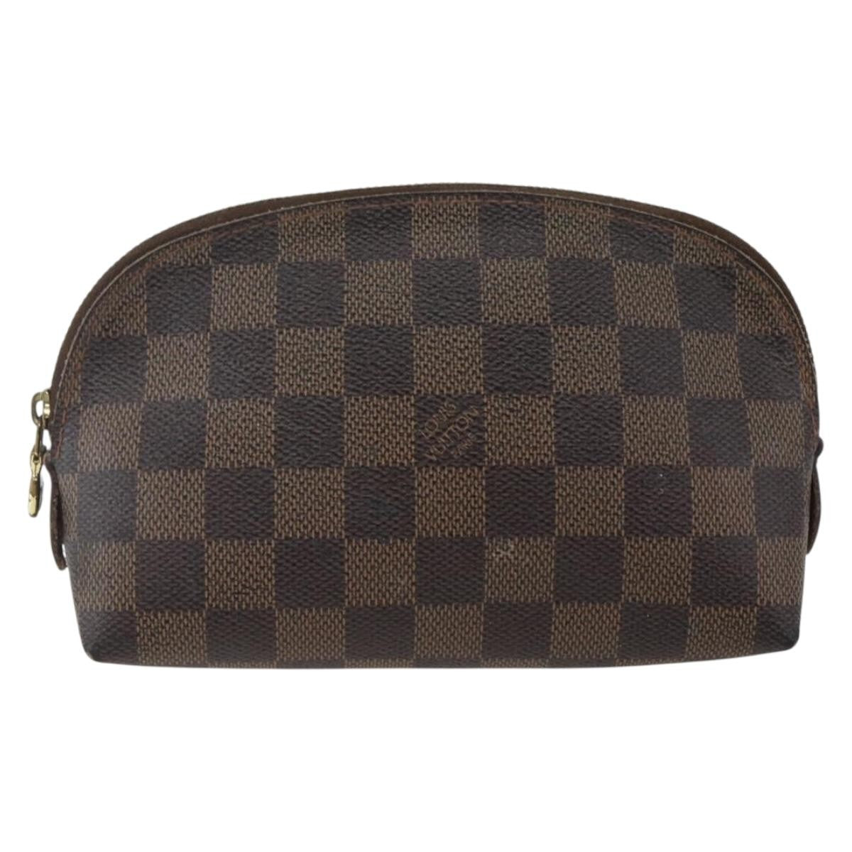 Louis Vuitton LOUIS VUITTON Damier Ebene Pochette Cosmetic PM Pouch N47516 LV Authentic 168508 Bag