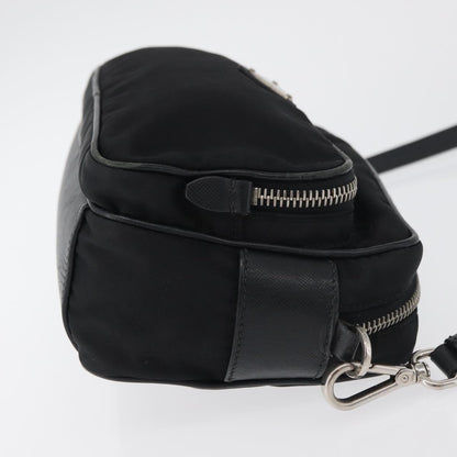 Prada PRADA Shoulder Bag Nylon Black Silver Authentic 175723