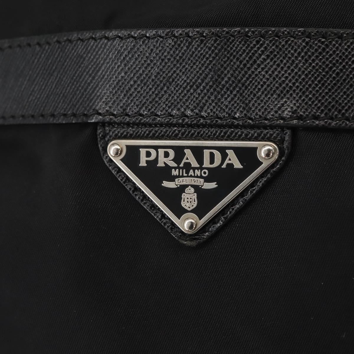 Prada PRADA Shoulder Bag Nylon Black Silver Authentic 147527