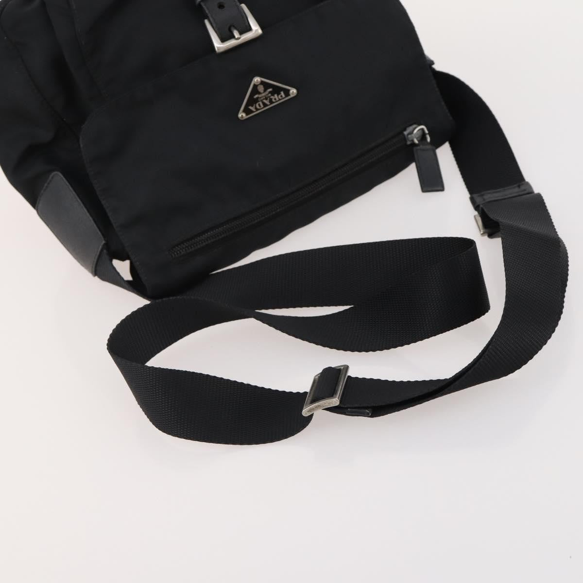 Prada PRADA Hand Bag Nylon 4 Set Black Silver Green Authentic 178840