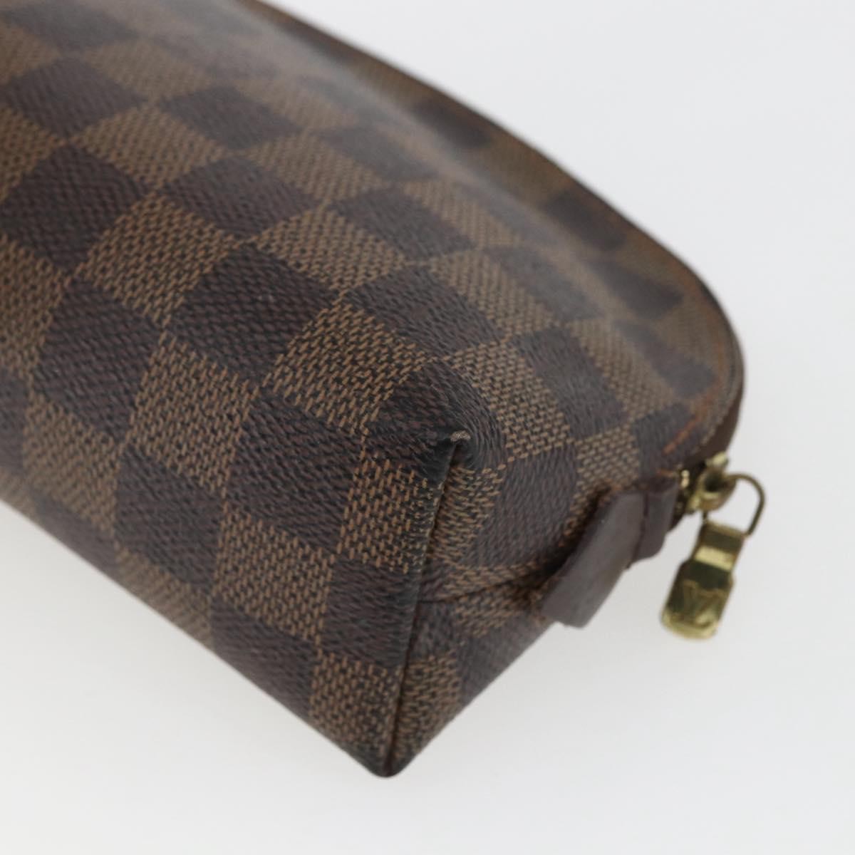 Louis Vuitton LOUIS VUITTON Damier Ebene Pochette Cosmetic PM Pouch N47516 LV Authentic 168508 Bag