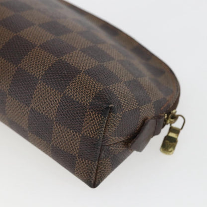 Louis Vuitton LOUIS VUITTON Damier Ebene Pochette Cosmetic PM Pouch N47516 LV Authentic 168508 Bag