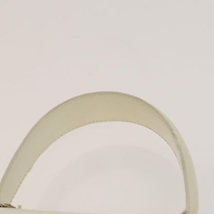 Salvatore Ferragamo Salvatore Ferragamo Gancini Hand Bag Leather 2way White Gold Authentic 134575