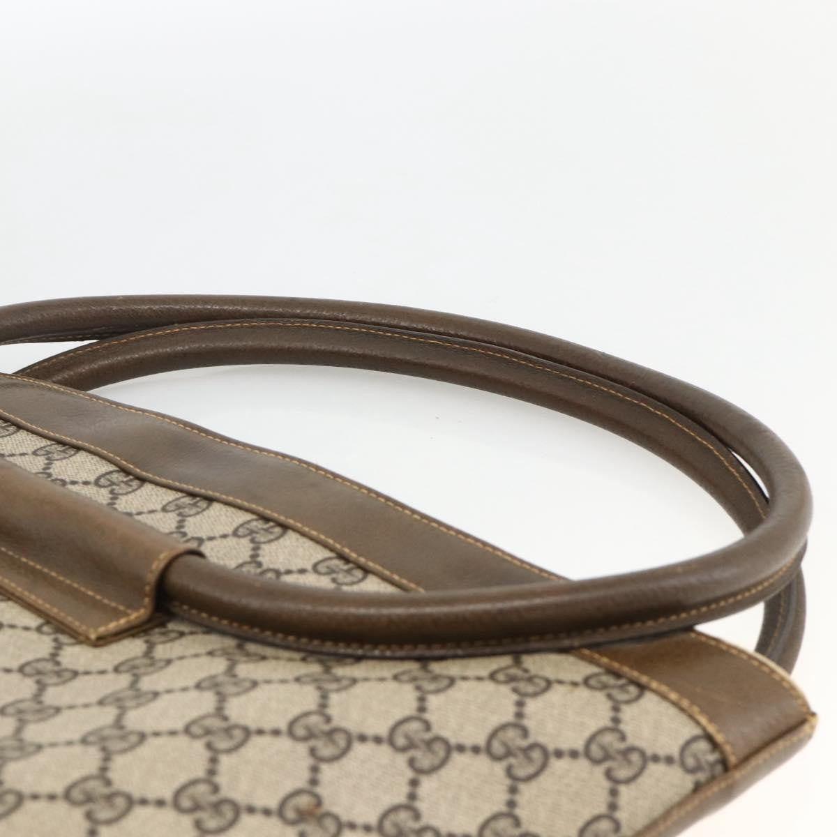 Gucci GUCCI GG Supreme Shoulder Bag PVC Beige Gold Authentic bs34284