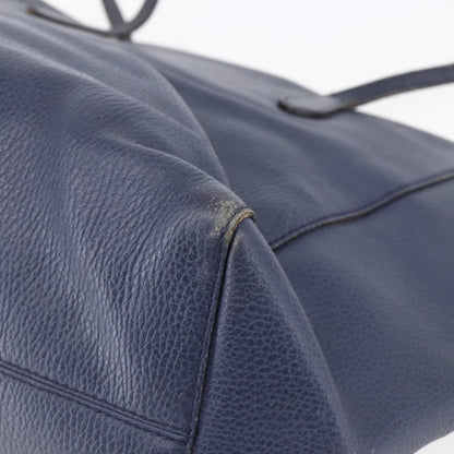 Gucci GUCCI Tote Bag Leather Navy Gold 354397 Authentic 152574
