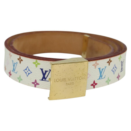 Louis Vuitton LOUIS VUITTON Monogram Multicolor Ceinture Carre Belt White M9270U LV Authentic MY153 Bag