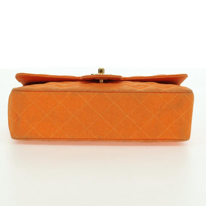 Chanel CHANEL Matelasse 25 Chain Shoulder Bag Corduroy Orange Gold CC Authentic 179800V