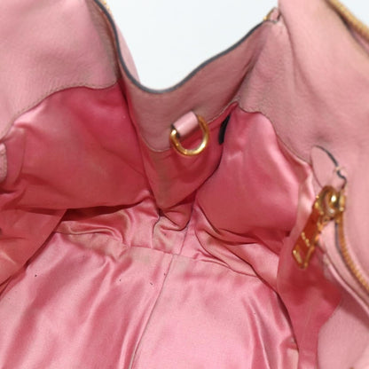 Miu Miu Miu Miu Hand Bag Leather Pink Gold Authentic 180081