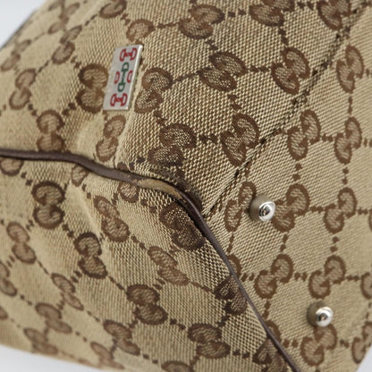 Gucci GUCCI GG Canvas Web Sherry Line Hand Bag Beige Red Green 145810 Authentic 155191