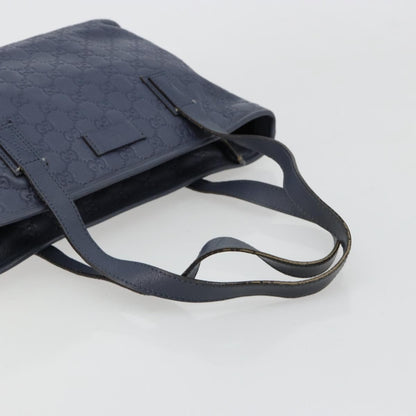 Gucci GUCCI GG Canvas Guccissima Tote Bag Leather Navy Gold 211138 Authentic 180831