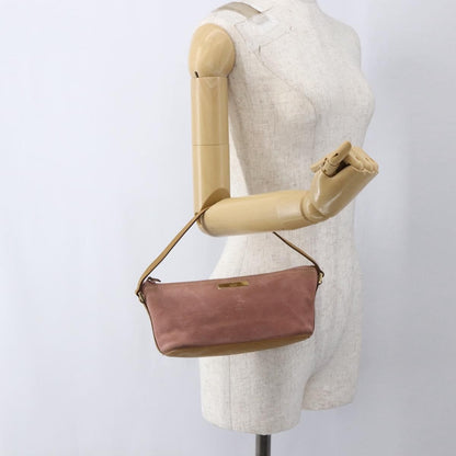 Gucci GUCCI Accessory Pouch Suede Pink Gold 039 1103 Authentic 173549 Bag