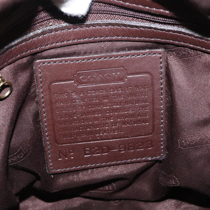Coach Coach Shoulder Bag Leather Brown Gold Authentic 172666