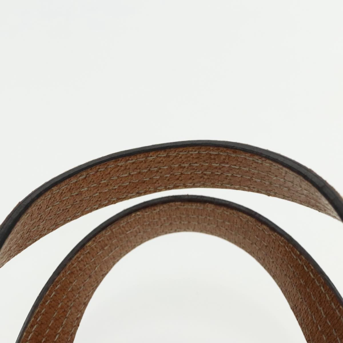 Gucci GUCCI GG Canvas Hand Bag Brown Silver 113019 3444 Authentic 94718